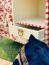 Load image into Gallery viewer, Gingham style cabinet drawer close up