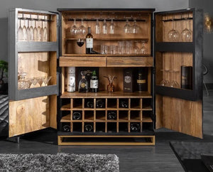 ample of storage for your wine and liquor bottle and glasses