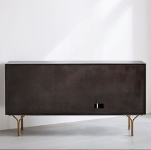 Load image into Gallery viewer, walnut finish sideboard back view