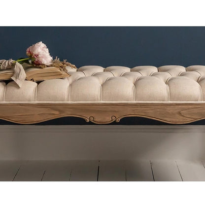 Taupe Velvet Upholstered Bench