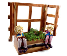Load image into Gallery viewer, Wooden Teak decorative Planter side view