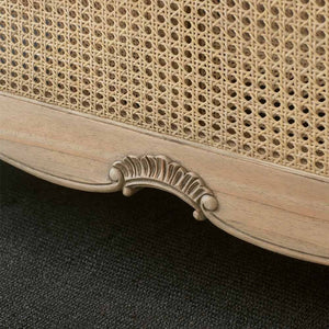 Carved Natural Rattan Bed