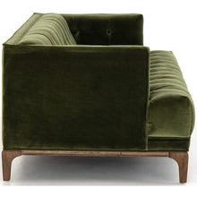 Load image into Gallery viewer, Olive Green Velvet Sofa