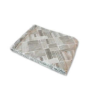 MODERN RETRO – Grey stripe print soft Cotton three layer dohar