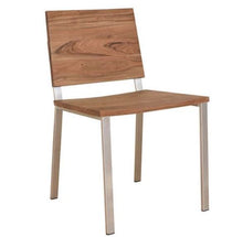 Load image into Gallery viewer, Acacia Wood Dining Set chair close up