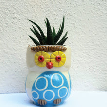 Load image into Gallery viewer, Ring blue owl planter