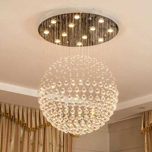 Crystal Modern Flush Mount Chandelier