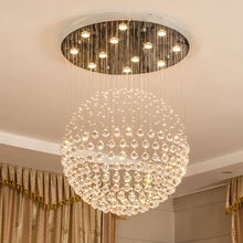 Load image into Gallery viewer, Crystal Modern Flush Mount Chandelier