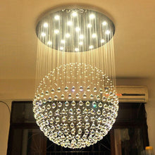 Load image into Gallery viewer, Crystal Modern Flush Mount Chandelier side view