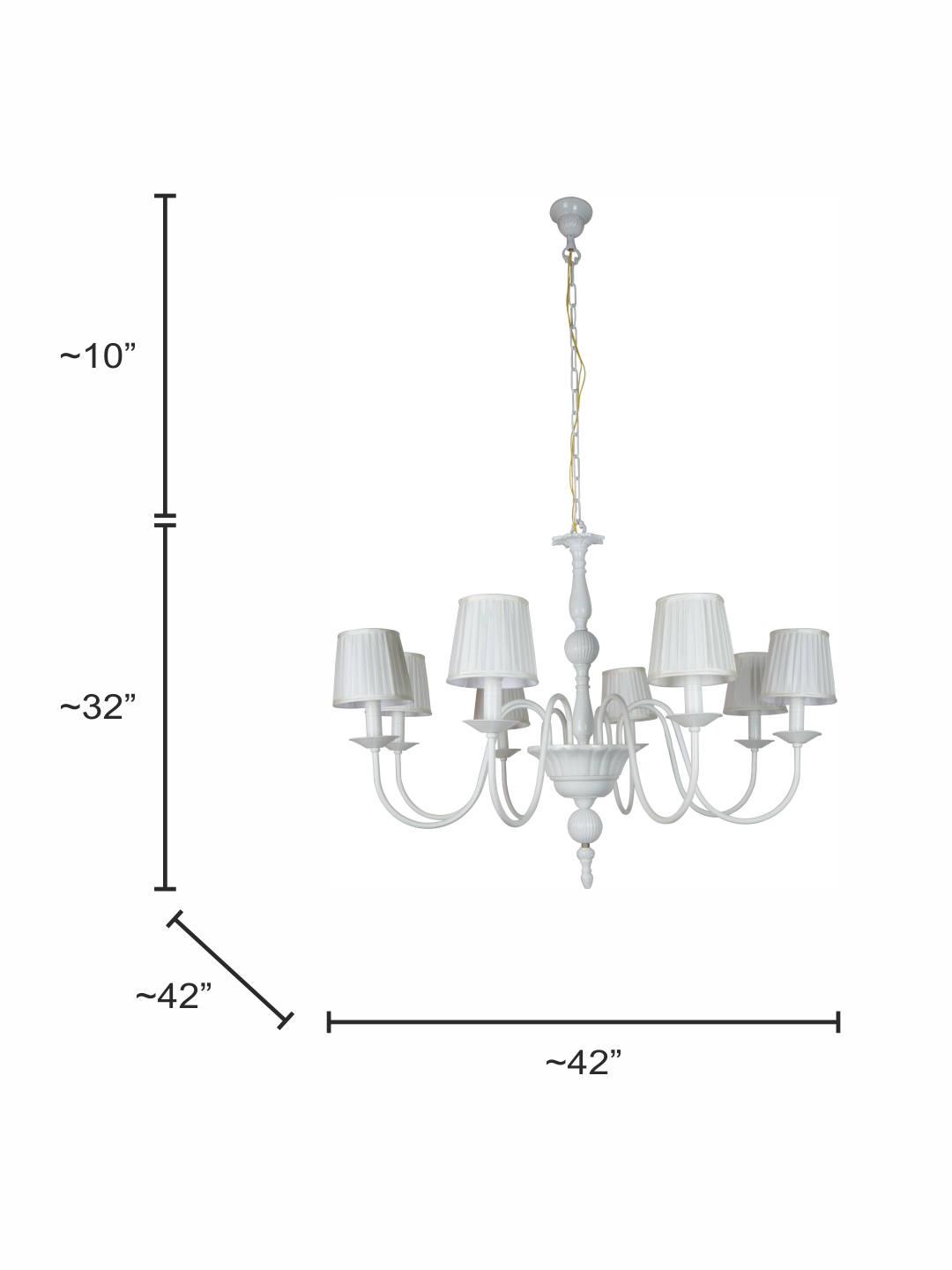 Curated chandelier dimensions