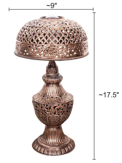 Jodhpur Hand Tooled Copper Table Lamp dimension