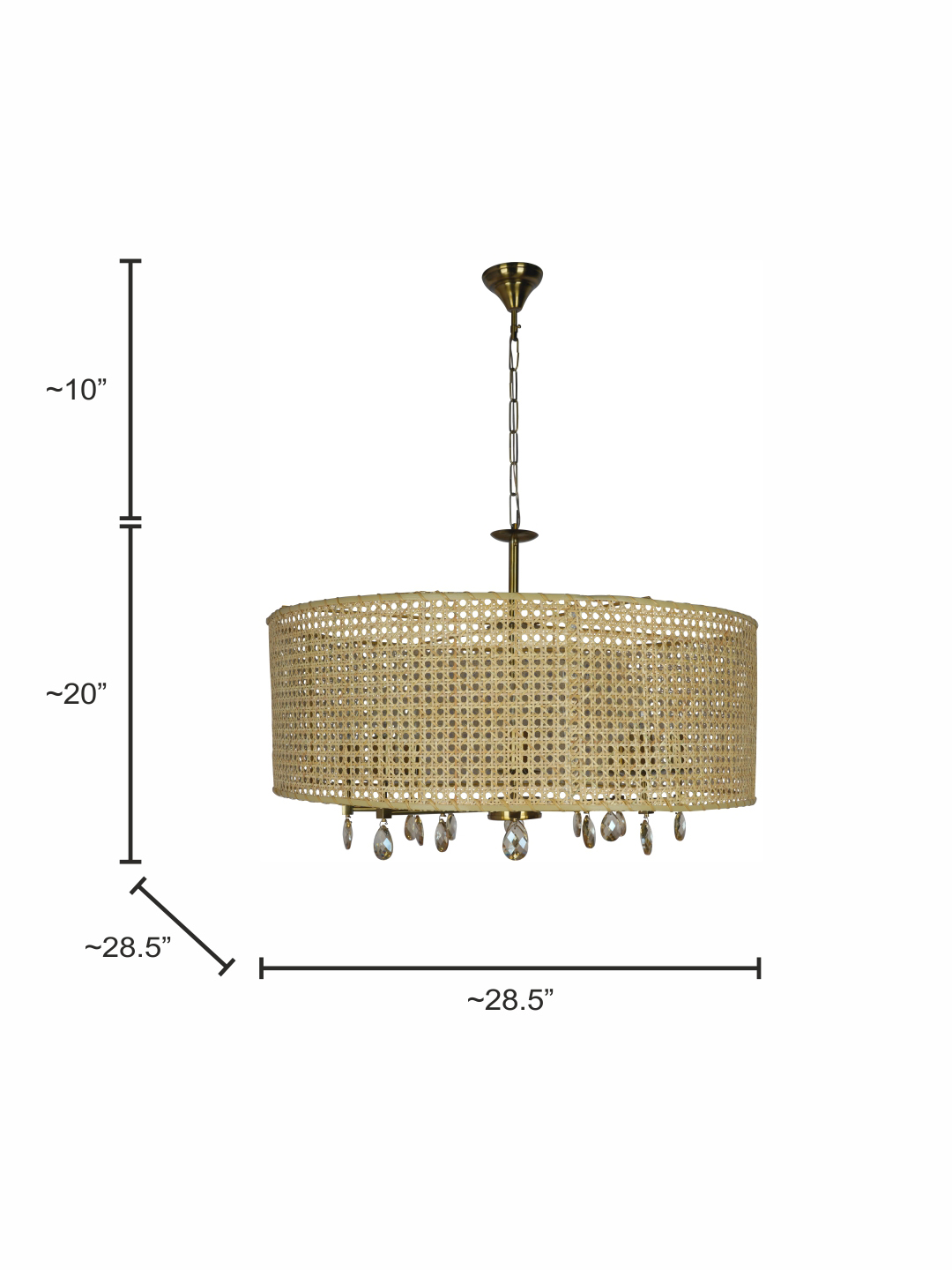 Curated collection of chandelier dimensions