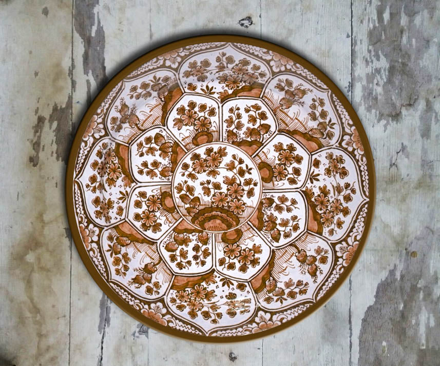 Hand Painted Dutch inspired Wall Plate-051(A)