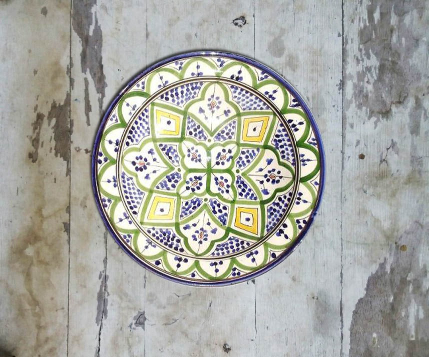 Hand painted Moroccan Wall Plate-091