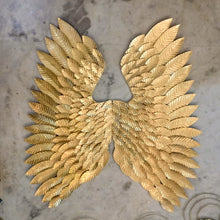 Load image into Gallery viewer, Metal Golden Divine Angel Wings Wall Art Mural Wall Hanging