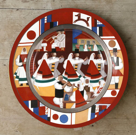 Hand Painted 'Latvian' inspired Wall Plate-059