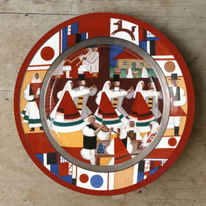 Hand Painted 'Latvian' inspired Wall Plate-059