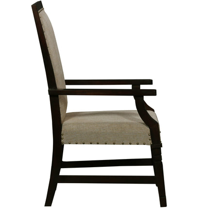 Castleford High Back Arm Chair in Passion Mahogany Finish side view