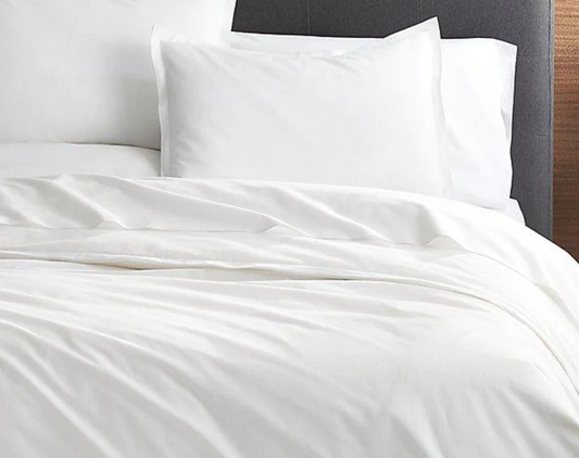 600TC Duvet cover, white luxury cotton satin