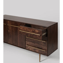 Load image into Gallery viewer, Acacia Wood &amp; Brass sideboard
