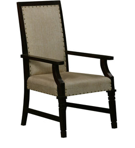 Castleford High Back Arm Chair in Passion Mahogany Finish sideview