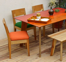 Load image into Gallery viewer, Orange and Red Maldives Inspired Solid Wood 6 Seater Dining Set