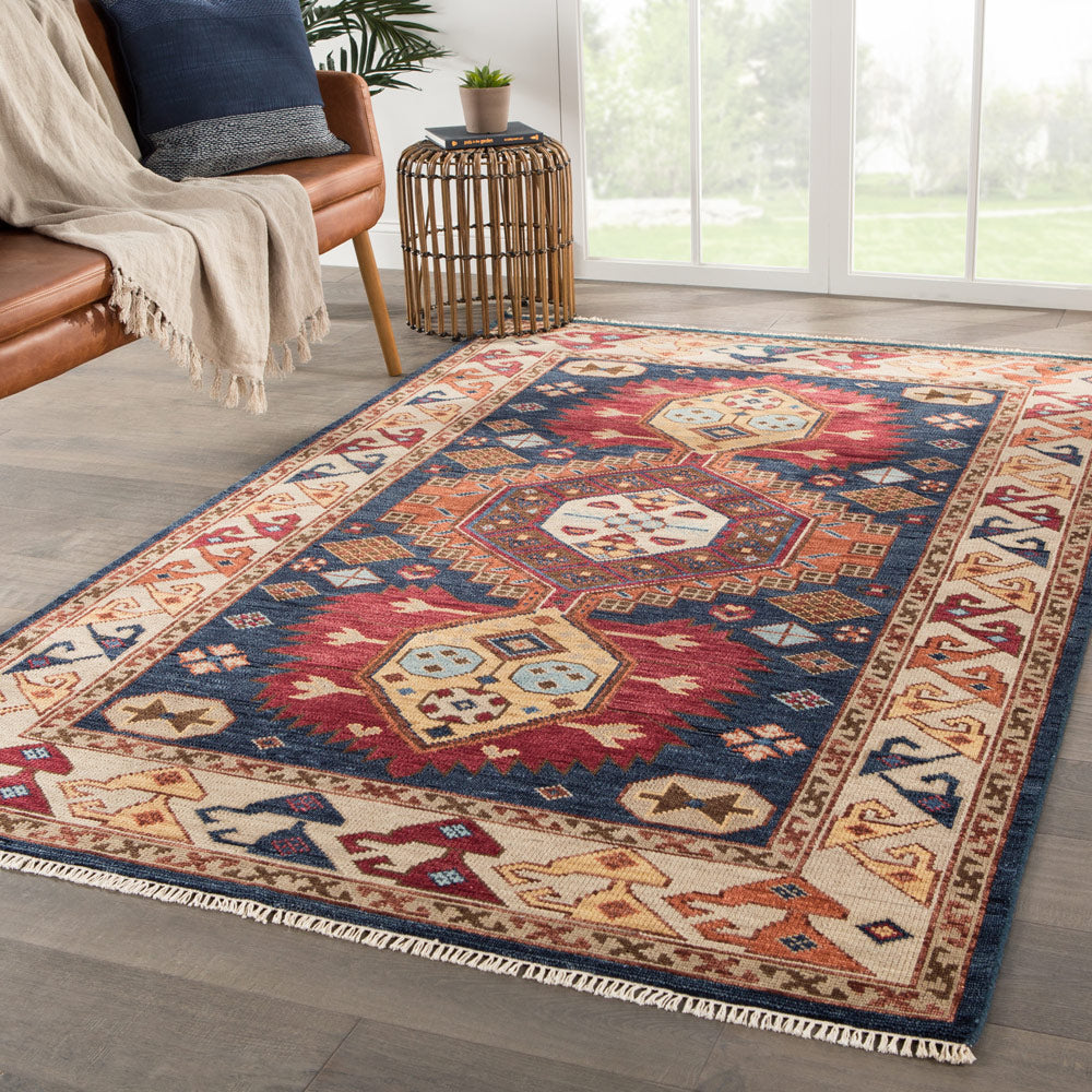 Savana - Medieval Blue/Beige Hand Knotted Rug