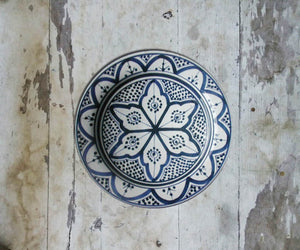 Hand painted Moroccan Wall Plate-092