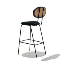 Load image into Gallery viewer, Rattan Back Bar Stool