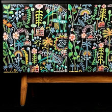 Load image into Gallery viewer, hand painted and handcrafted mid century retro sideboard