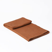 Load image into Gallery viewer, Brown or Burnt sienna waffle Throw blanket, 100% cotton, 50X60 inches
