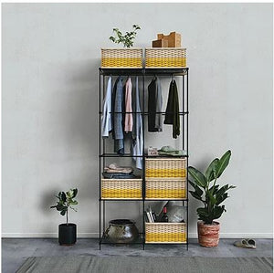 yellow color multi basket shelf