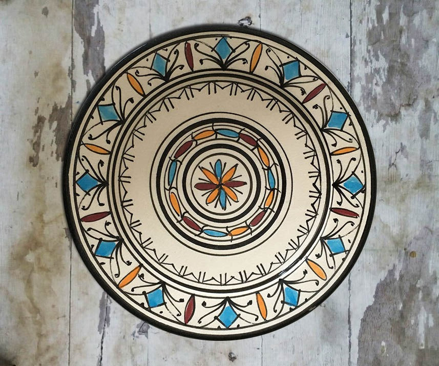 Hand painted Moroccan Wall Plate-098