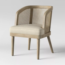 Load image into Gallery viewer, Natural Rattan and White Washed Wood Chair