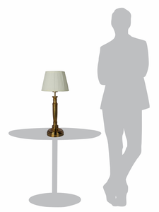 Transitional Hand-Carved Gold 23 Inch Steel Table Lamp comparison with human