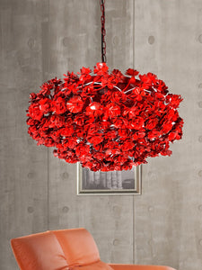 Whimsical Red Bouquet Pendant Light