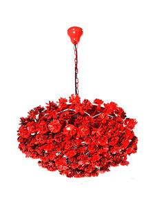 Whimsical Red Bouquet Pendant Light