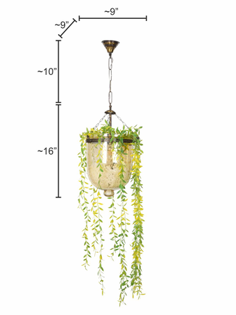 Planter Glass Jar Hanging Pendant Light dimensions