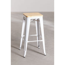 Load image into Gallery viewer, Industrial Wooden Bar Stool