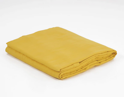 YELLOW 300TC flat sheet set, premium pure cotton satin, Sizes available