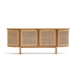 Curved Rattan Sideboard