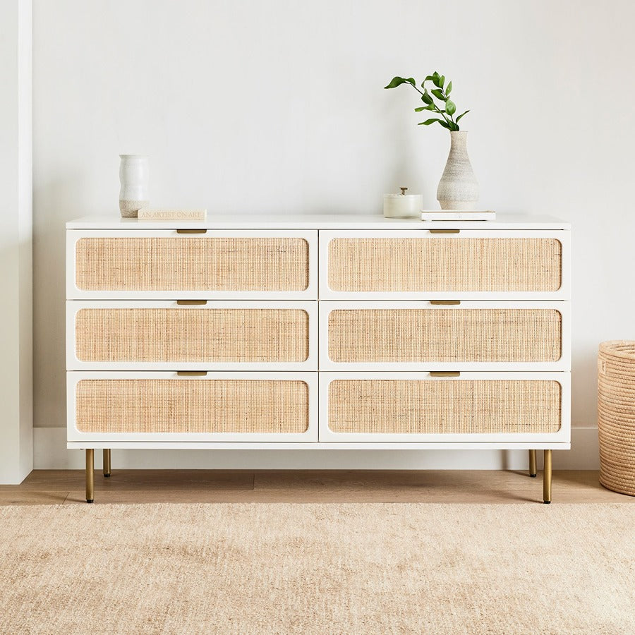 Cane Drawer Dresser