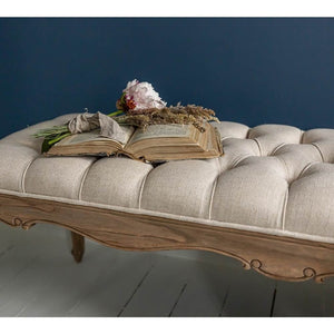 Taupe Velvet Upholstered Bench