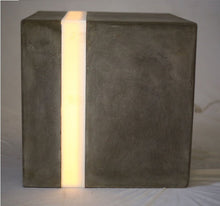 Load image into Gallery viewer, Side Table Concrete Corian front view