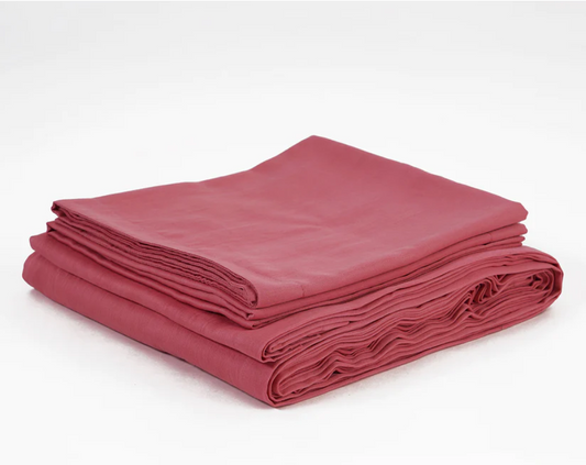 OLD ROSE 300TC flat sheet set, premium pure cotton satin, Sizes available