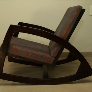 Rocking Chair made in solid sheesham wood side view
