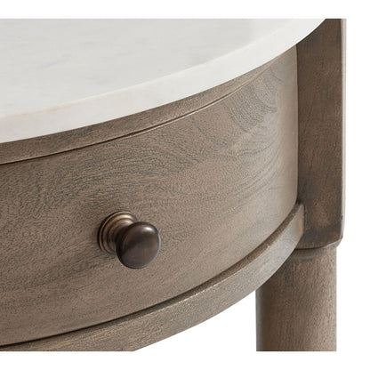 Marble Round Nightstand