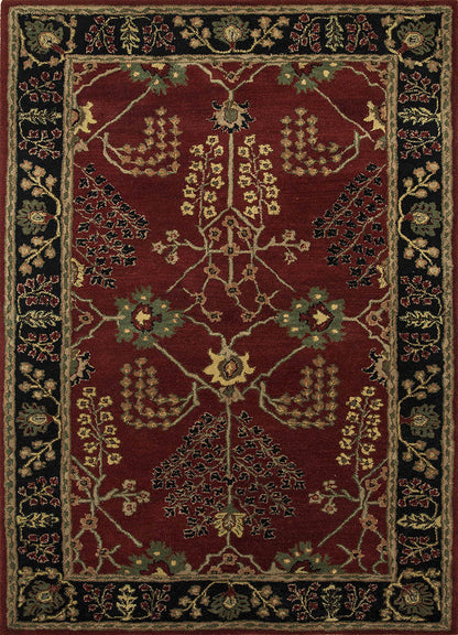 Mythos - Red/Ebony Hand Tufted Rug