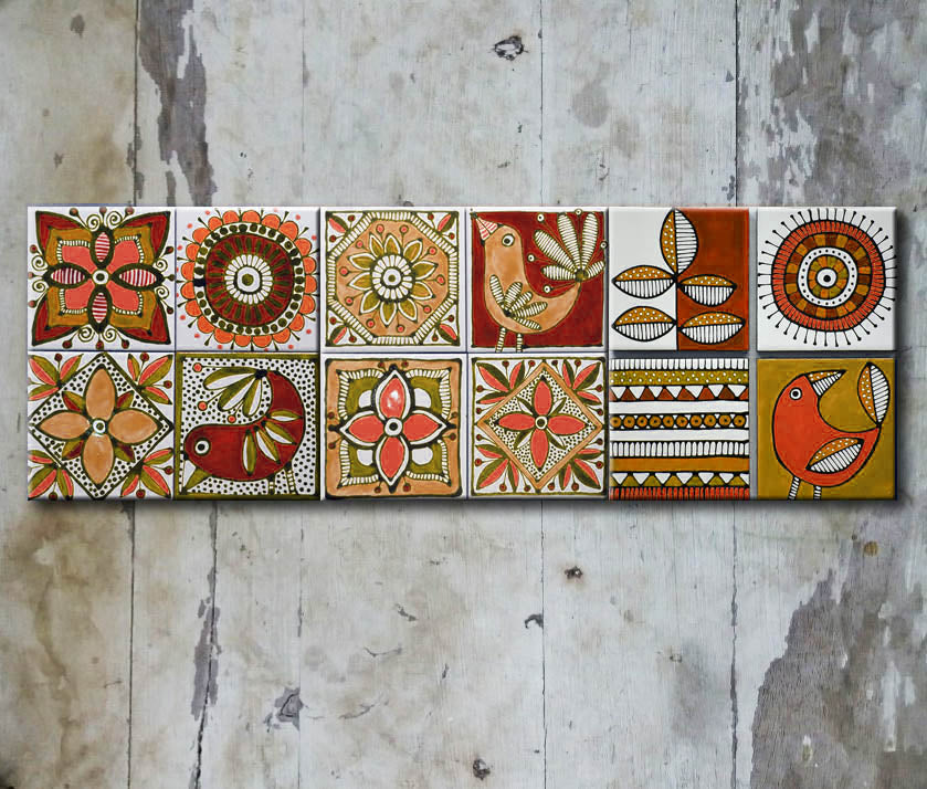 Hand painted MEXICAN Tiles-09(G)