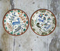 Hand painted set of 2 Turkish Forest' wall plates.